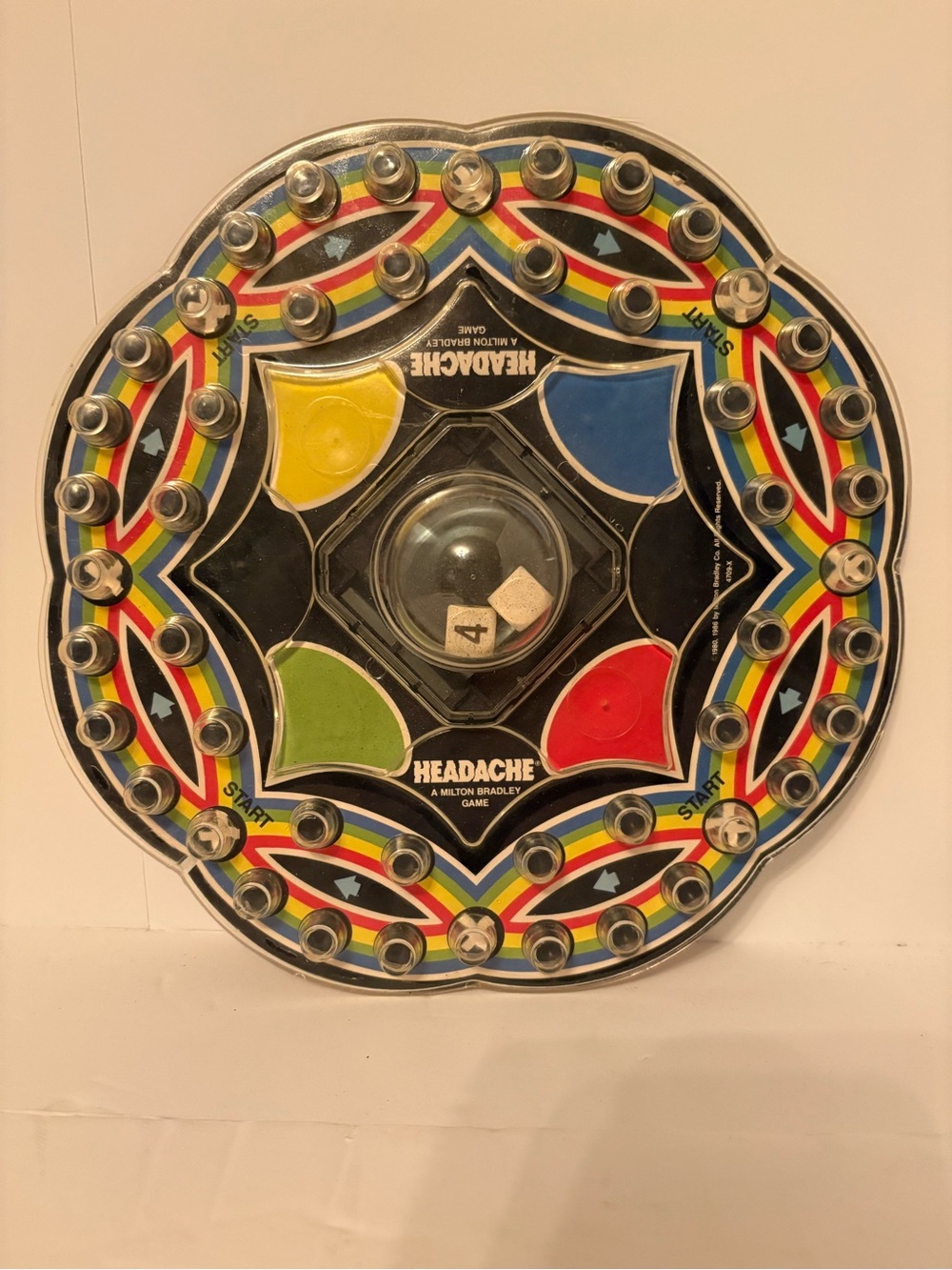 Milton Bradley, HEADACHE GAME WITH WORKING DICE 1986